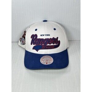 Mitchell & Ness New York Rangers Tail Sweep Pro 75th Ani Snapback Hat Cap NWT